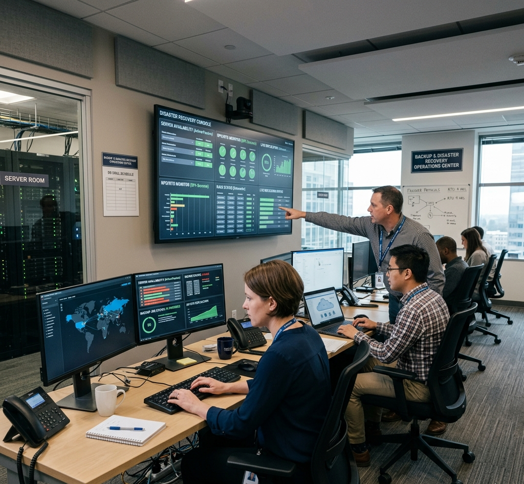 IT professionals managing backup and disaster recovery systems for businesses in Las Vegas.